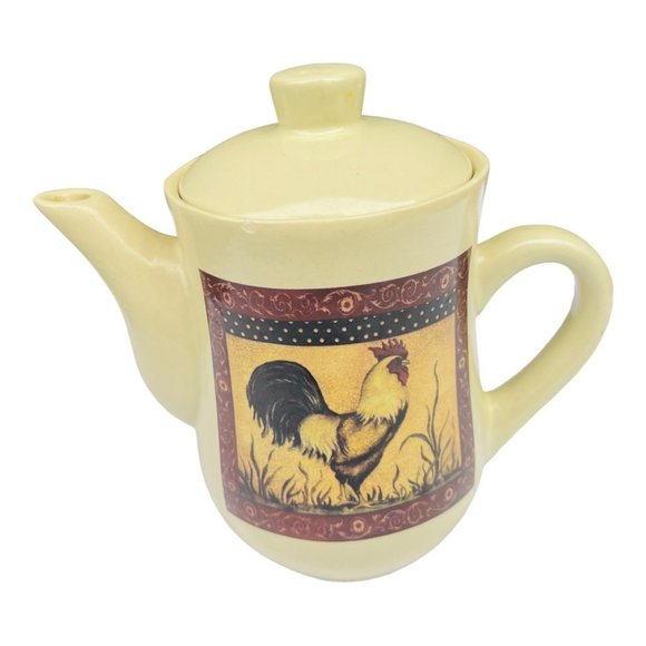 Vintage B.I Inc Ceramic Tea Pot and Mug 2 Piece Set Rooster Design - Picture 9 of 12